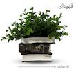 گلدان به همراه گل مصنوعی مدل کتاب و شمشاد کد 861