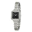 ساعت مچی عقربه‌ای کوارتز زنانه مدل لوکس بند دستبندی قاب دور نگین کد ۱
