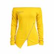 بلوز آستین بلند زنانه نخی مدل یقه قایقی