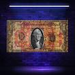 پوستر پارچه ای مدل بک دراپ بلک لایت دلار کد GR1435