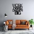 استیکر دیواری ماهوت طرح work hard dream big کد 02