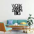 استیکر دیواری ماهوت طرح work hard dream big کد 02