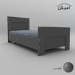 تخت خواب یکنفره اعیان مدل FH654 سایز 80x180 سانتی متر