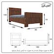 تخت خواب یکنفره اعیان مدل FH654 سایز 80x180 سانتی متر