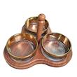 اردوخوری کریستال سه‌پیاله مدل W1320 با پوشش نانو، زیره و دسته چوبی مقاوم در برابر خط و خش، قابلیت استفاده با یا بدون دسته، طراحی مدرن و مناسب سرو تنقلات و هدیه