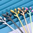 قاشق چای خوری مدل برگ کد 00670 مجموعه 6 عددی