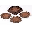 زیر لیوانی مدل فروردین طرح گل گلی بسته 6 عددی