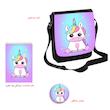 کیف دوشی مدل یونیکورن تک شاخ طرح Unicorn کد s1 به همراه دفتر یادداشت و پیکسل