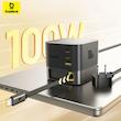 شارژر رومیزی 100 وات 3 پورت بیسوس مدل  100W Super GaN  به همراه کابل  USB-C