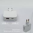 چندراهی برق مدل تاشو 4in1 W USB & type c 