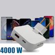 چندراهی برق مدل تاشو 4in1 W USB & type c 