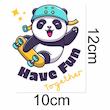 برچسب لباس و پارچه مدل دی تی اف طرح پاندا کد 20