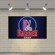 تابلو بوم طرح آرایشگاه مردانه مدل نئون کد SDB1717
