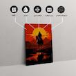 تابلو شاسي کارنيکا طرح رد دد Red Dead Redemption کد 89610 مجموعه 4 عددی