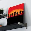 تابلو شاسي کارنيکا طرح رد دد Red Dead Redemption کد 89610 مجموعه 4 عددی