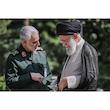 تابلو شاسی رومیزی طرح شهید سردار قاسم سلیمانی و آیت الله خامنه ای مدل AG-213