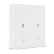 کمد لباس فلفور کابینت مدل MDF-WH-L180cm