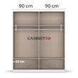 کمد لباس فلفور کابینت مدل MDF-WH-L180cm