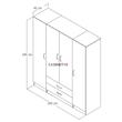 کمد لباس فلفور کابینت مدل MDF-TD16045180