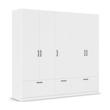 کمد لباس فلفور کابینت مدل MDF-WH-L225cm