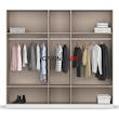 کمد لباس فلفور کابینت مدل MDF-WH-L225cm