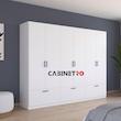 کمد لباس فلفور کابینت مدل MDF-WH-L270cm