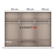 کمد لباس فلفور کابینت مدل MDF-WH-L270cm
