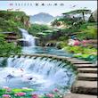 پوستر دیواری سه بعدی مدل آبشار راه سنگی DRVF1294