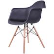 صندلی کروماتیک مدل Black Armchair Wood Legs