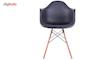 صندلی کروماتیک مدل Black Armchair Wood Legs