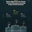 شارژر فندکی باسئوس مدل Multi-port Fast Charge 160W به همراه کابل تبدیل Usb-c