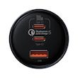 شارژر فندکی باسئوس مدل Multi-port Fast Charge 160W به همراه کابل تبدیل Usb-c