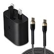 شارژر دیواری 25 وات لیندوس پلاس مدل Galaxy S23 FE با کابل USB-C