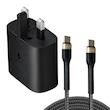 شارژر دیواری 25 وات لیندوس پلاس مدل Galaxy S23 FE با کابل USB-C