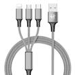 کابل تبدیل USB به microUSB/لایتنینگ/USB-C هارمن مدل ONLY CHARGE طول 1 متر