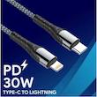 کابل تبدیل USB-C به لایتنینگ الدینیو مدل LC 112 طول 2 متر 