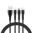 کابل تبدیل USB به Micro USB/ USB-C / لایتنینگ مک دودو مدل ca-696 طول 1.2 متر