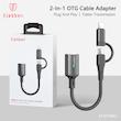 مبدل OTG USB3.0 به USB-C / لایتنینگ ارلدام مدل OT109CL