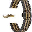 بند مسیر مدل 7bead dual BLK Butterfly مناسب برای ساعت هوشمند سامسونگ 22 میلی متری Galaxy Watch Gear S2 Classic / Gear S3 / Gear Sport