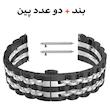 بند مسیر مدل 7bead dual BLK Butterfly مناسب برای ساعت هوشمند سامسونگ 22 میلی متری Galaxy Watch Gear S2 Classic / Gear S3 / Gear Sport
