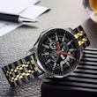 بند مسیر مدل 7bead dual BLK Butterfly مناسب برای ساعت هوشمند سامسونگ 22 میلی متری Galaxy Watch Gear S2 Classic / Gear S3 / Gear Sport