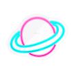 چراغ دیواری نئون دیزاین طرح Planet_PN
