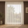 پرده تیکو دکو مدل دوخت ساده تور راشل کادکا شبنم دالبوردار  سایز 280 × 300 سانتی‌متر