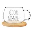 لیوان مدل GOOD MORNING  به همراه زیر لیوانی