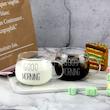 لیوان مدل GOOD MORNING  به همراه زیر لیوانی