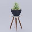 استند گلدان کفی سرامیک   25x25x40، مدل PHD-c40