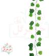 گل مصنوعی جُرجُرگل مدل ریسه برگ نخی انگور لمسی بسته دو عددی