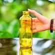 گلدان دکوری شیشه‌ای طرح کلاسیک بطری، ابعاد 7×7×19 سانتی‌متر، وزن 250 گرم، مناسب تراریوم و گیاهان طبیعی، رنگ‌های جذاب، قابلیت ریختن آب