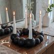 جاشمعی مدل مرواریدی مدرن مینیمال مناسب برای شمع مخروطی