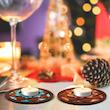 شمعدان مدل گل نیلوفر طرح کاشی مجموعه 2 عددی